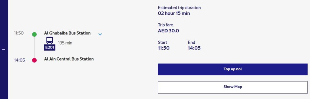 Fastest And Cheapest Route Available For Al Ghubaiba Bus Stn Al Ain Bus Stn