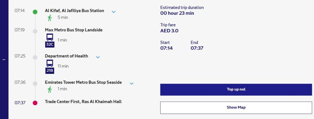 Fastest And Cheapest Route Available For Al Jafilia To Ras Al Khaimah